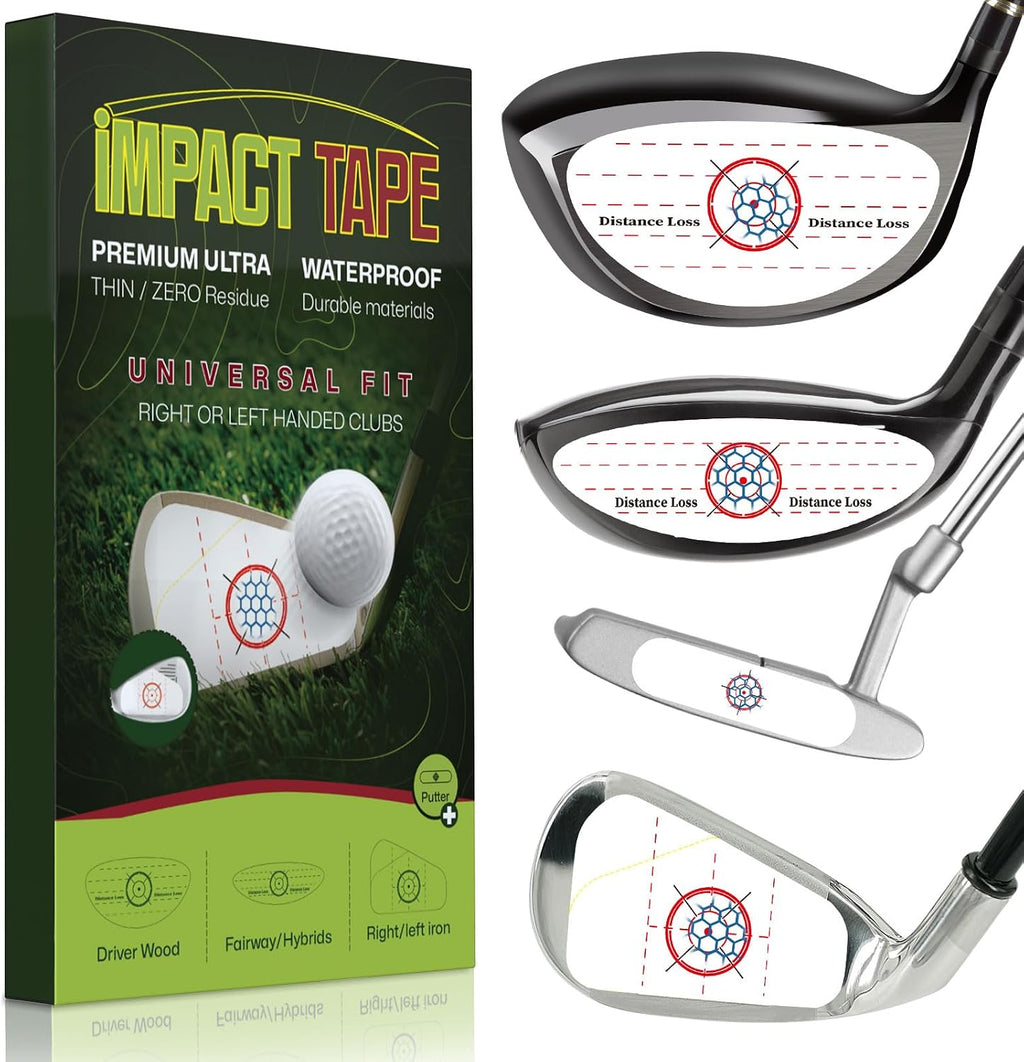 Golf Impact Tape – 162 Golf Club Impact Stickers for Instant Swing Feedback