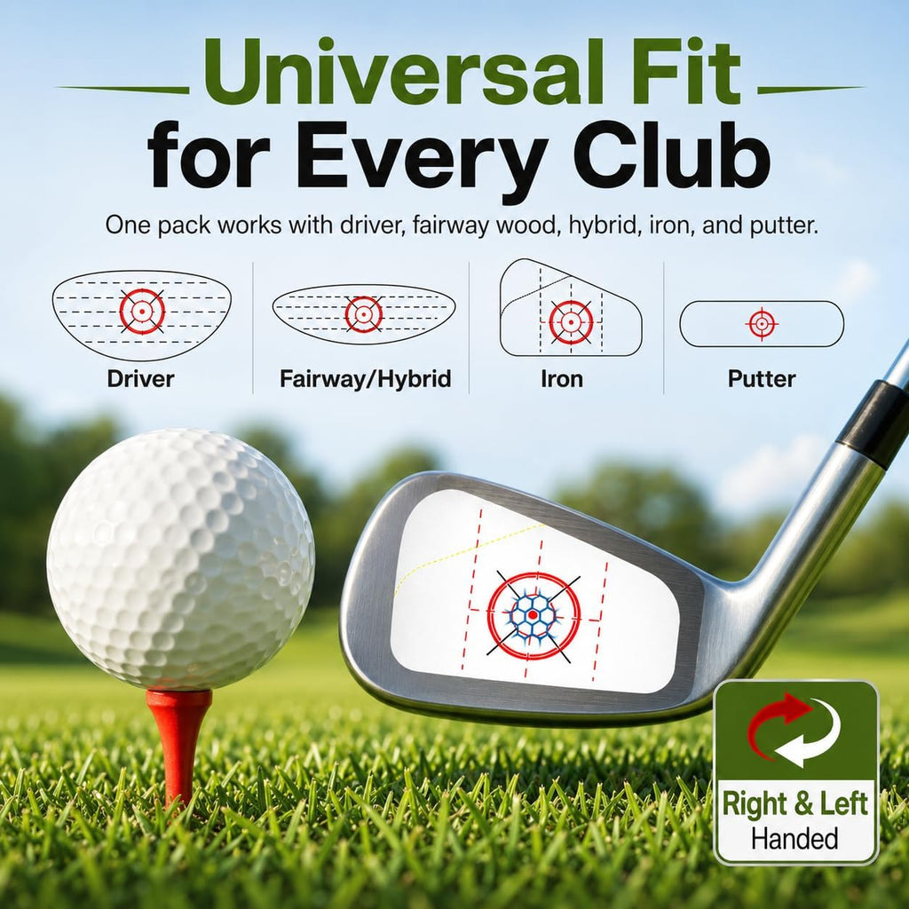 Golf Impact Tape – 162 Golf Club Impact Stickers for Instant Swing Feedback