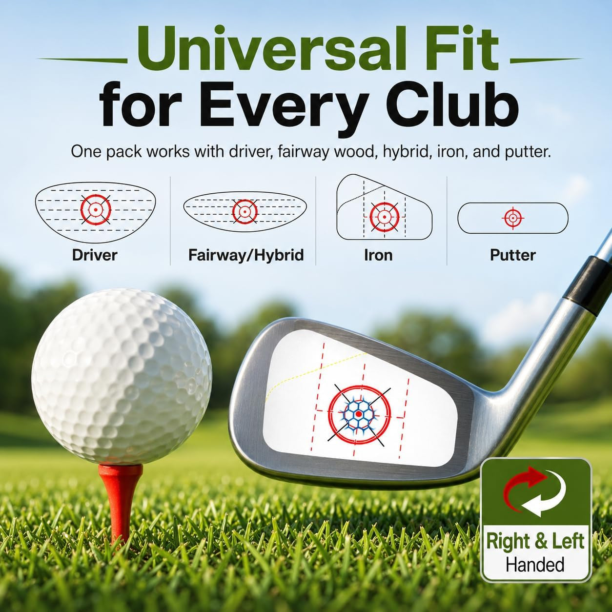 Golf Impact Tape – 162 Golf Club Impact Stickers for Instant Swing Feedback