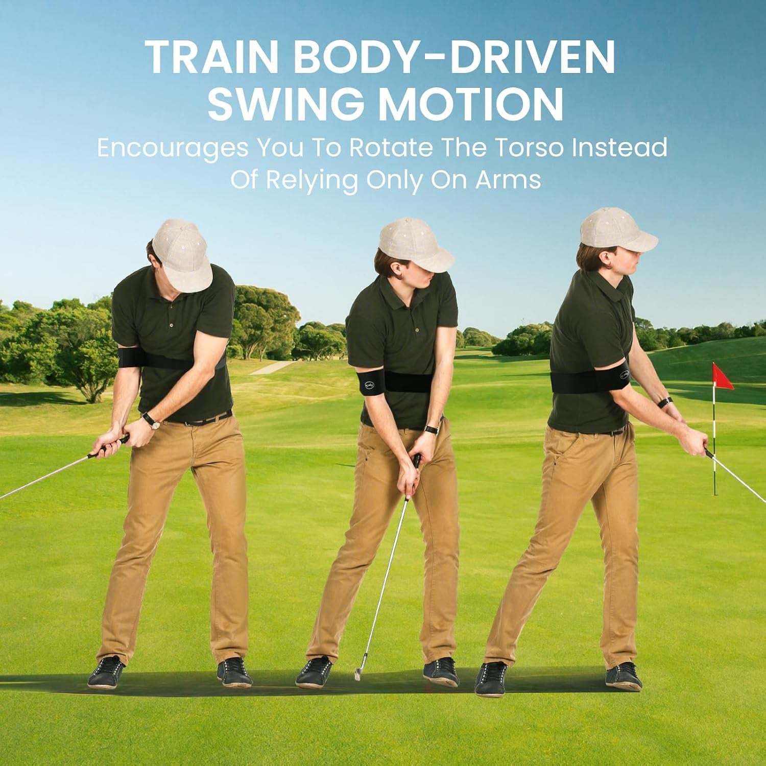 Golf Swing Arm Band Trainer for Better Connection