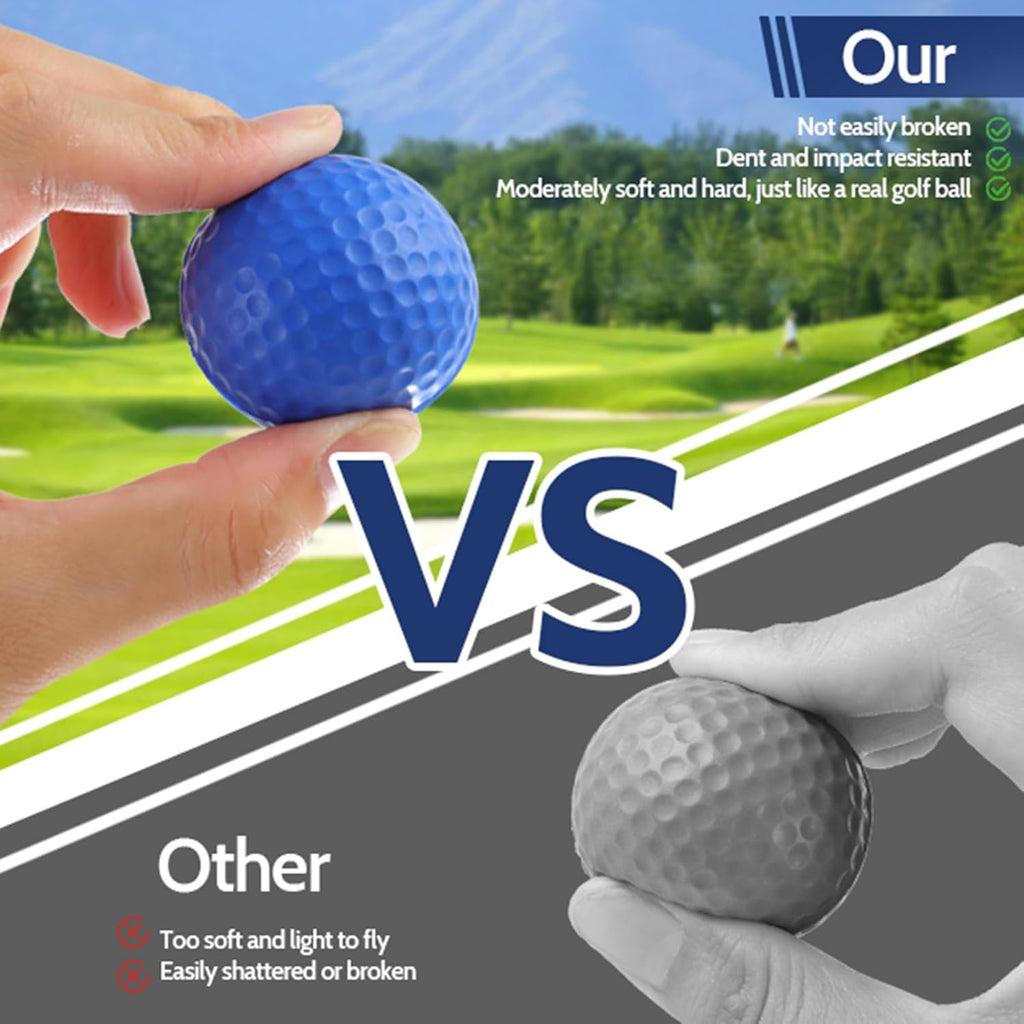 20 Pack Foam Golf Balls, 41Mm Practice Golf Balls, Realistic Feel and Long Lasting Limited Fligh Practice Golf Balls for Backyard, Soft Golf Balls for Indoor or Outdoor