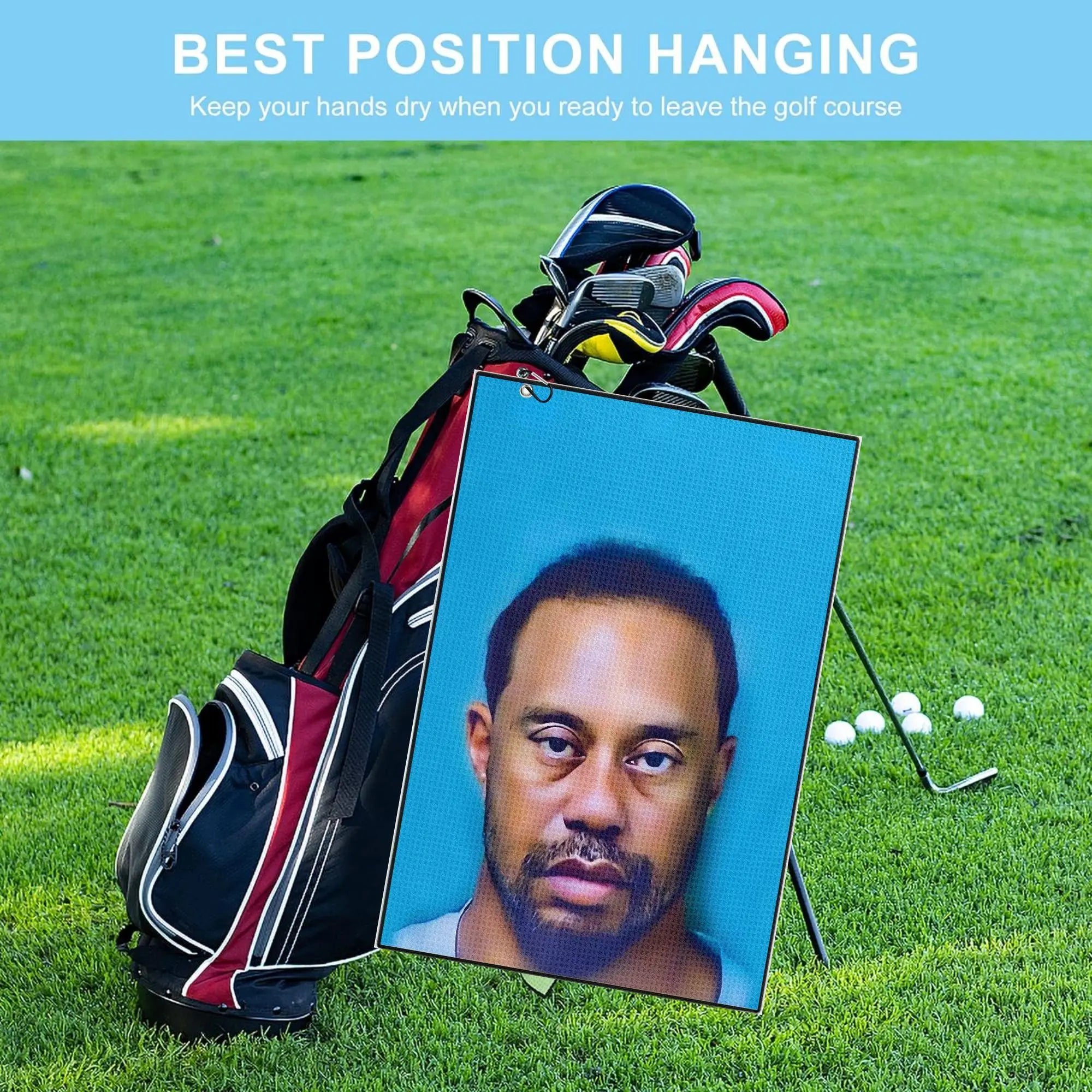 Funny Golf Towel, 4 Counts Printed Golf Towels for Golf Bags for Men & Women, Great Golf Accessories Golf Gift for Men Golfers Dad Boyfriend Husband, Golf Pack, Golf Gift Accessory, Golf Supply