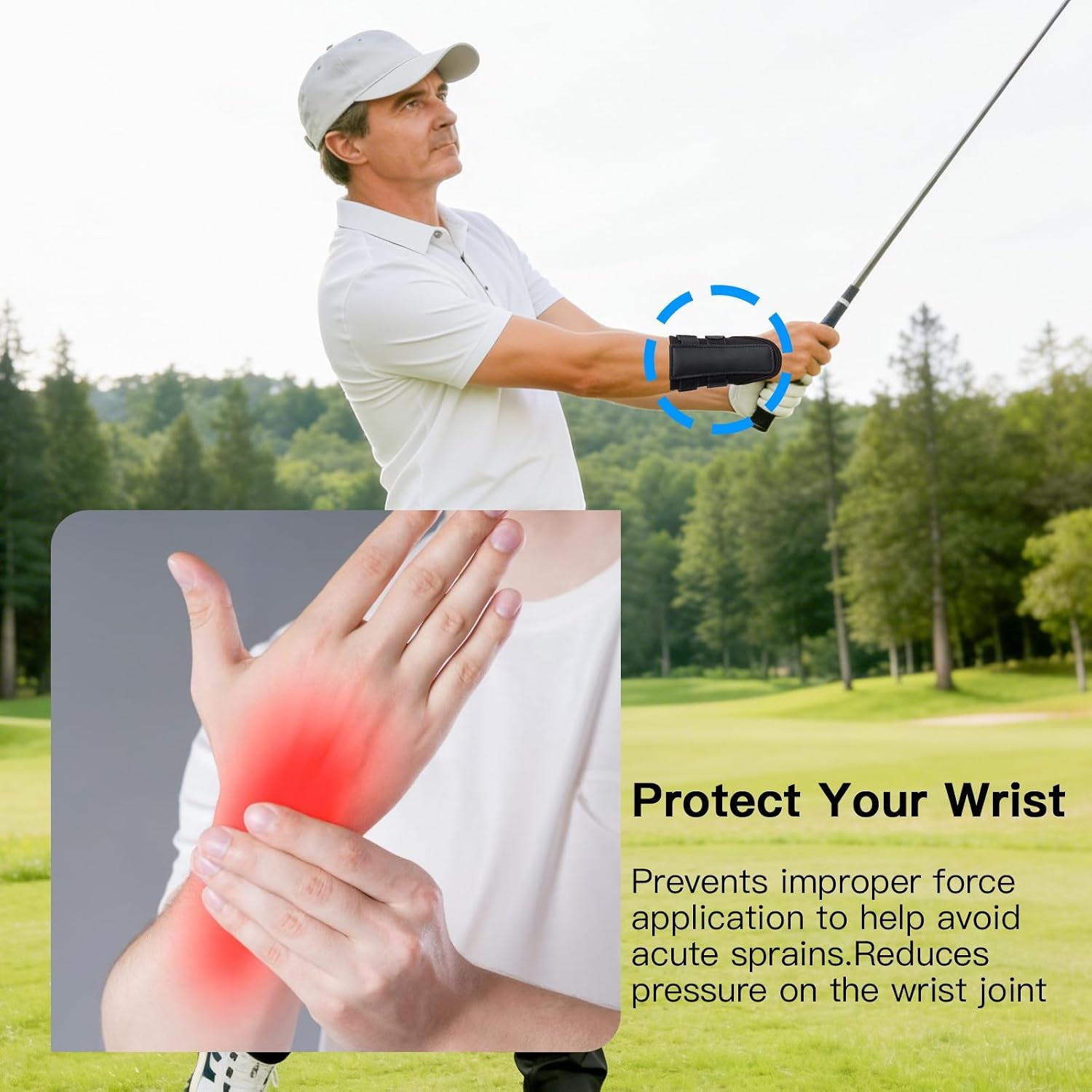 Golf Swing Training Aid Kit with Arm Band & Wrist Trainer