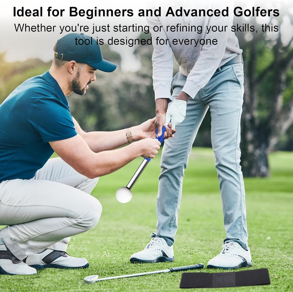 Golf Swing Trainer with Grip Aid & Arm Band (Right-Handed)
