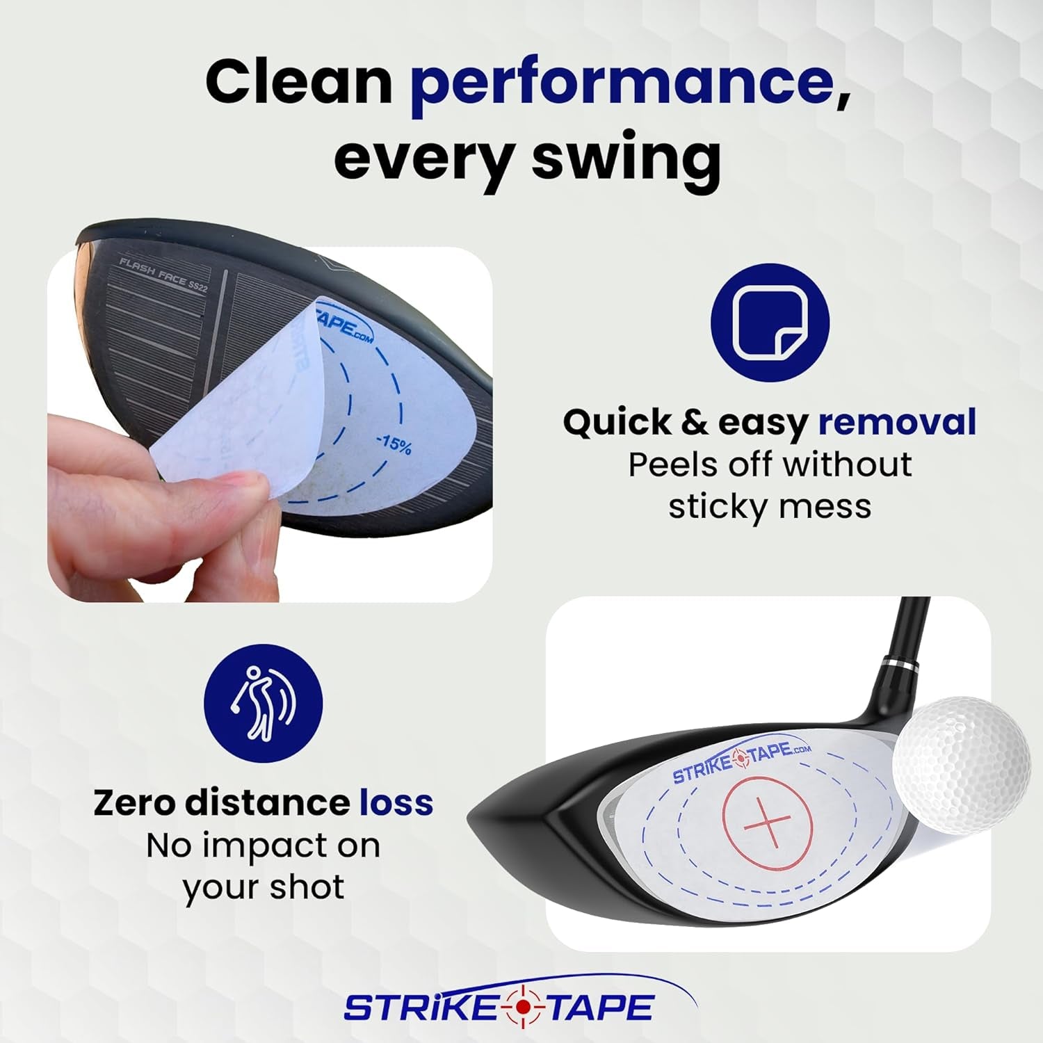 Strike Tape Golf Impact Stickers – Club Face Impact Labels