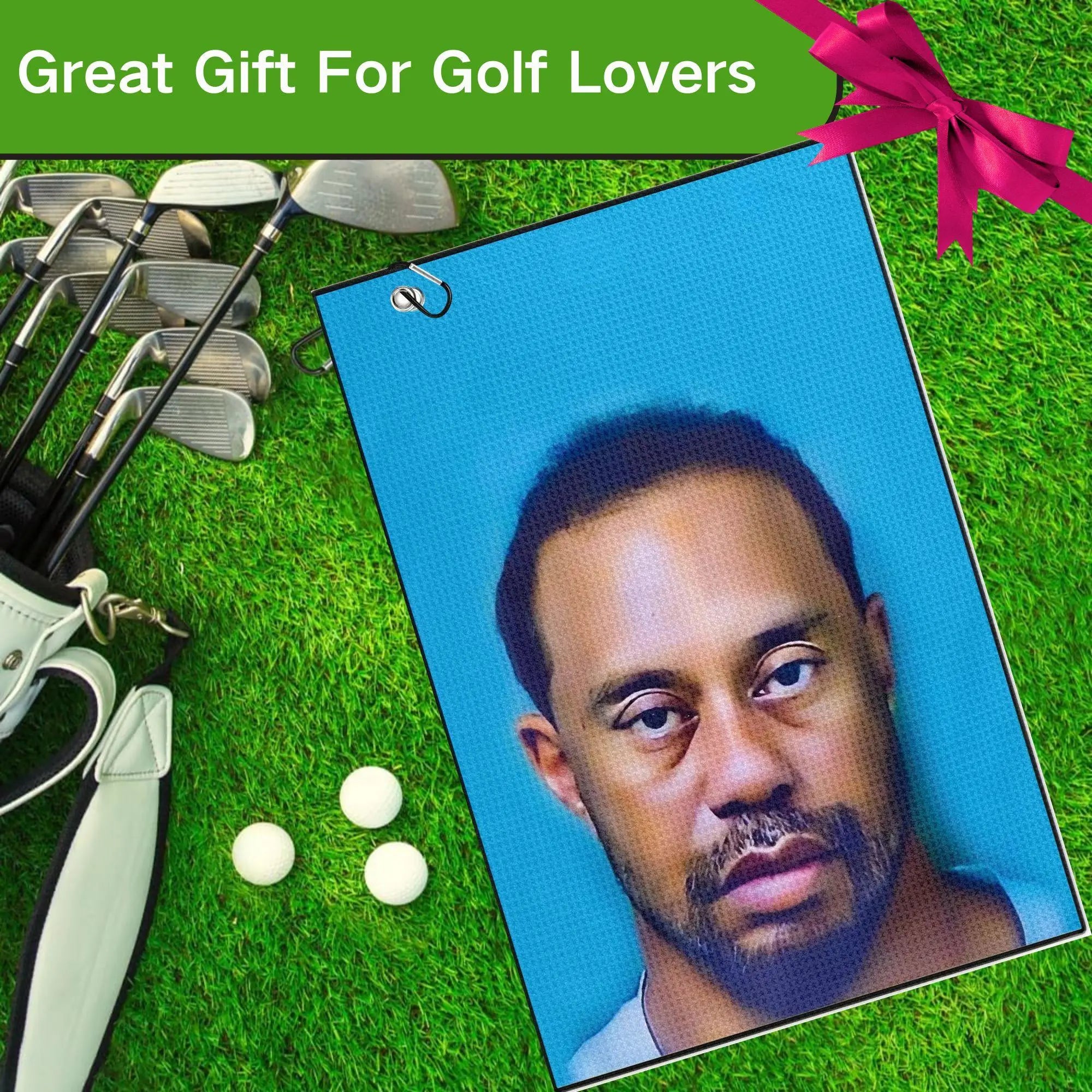 Funny Golf Towel, 4 Counts Printed Golf Towels for Golf Bags for Men & Women, Great Golf Accessories Golf Gift for Men Golfers Dad Boyfriend Husband, Golf Pack, Golf Gift Accessory, Golf Supply