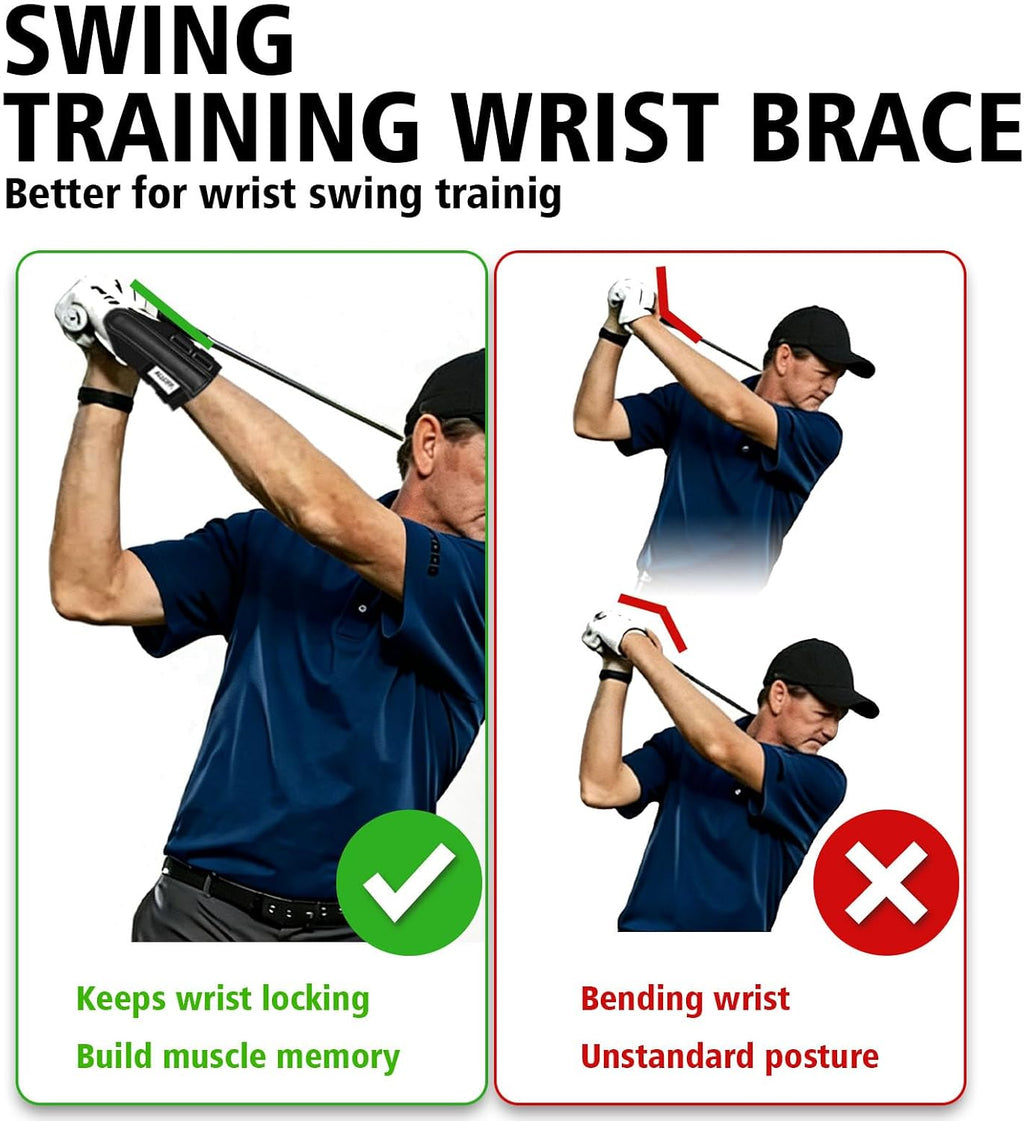 Golf Training Aid Set, Included Golf Wrist Trainer and Arm Connection Band | Classic Design, Fit for Beginner Golf Training