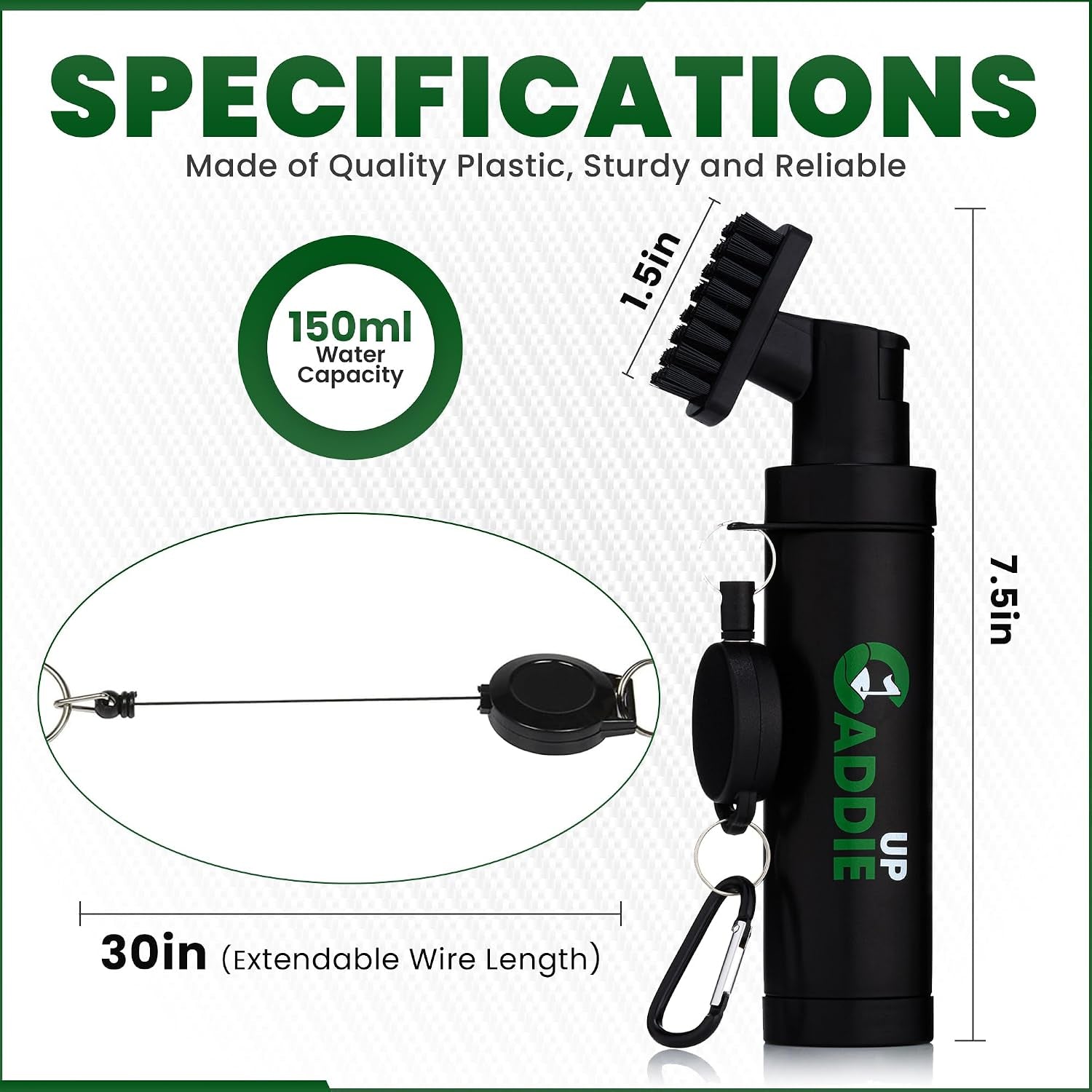 Golf Club Cleaning Brush with Water Spray & Groove Cleaner