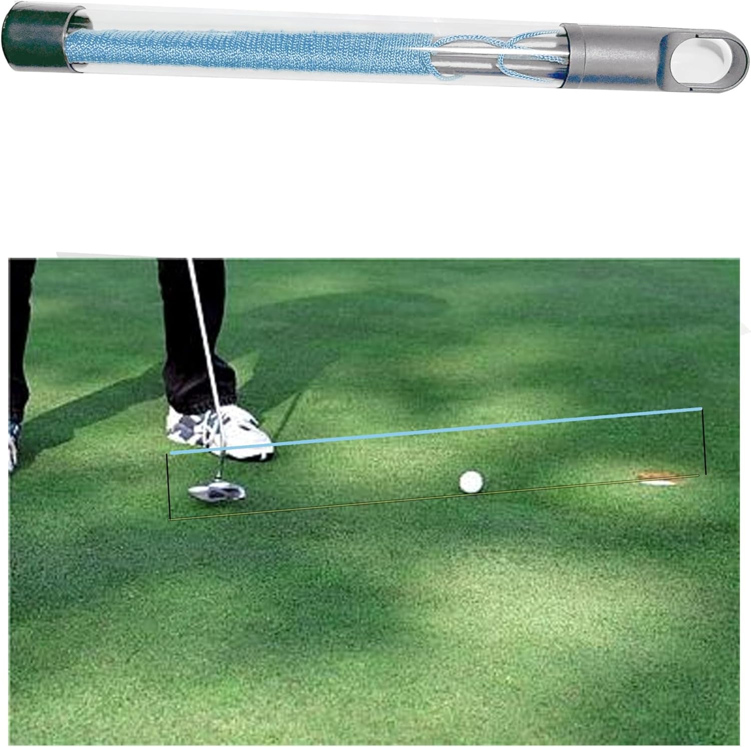 Golf Putting String Guide Line - 10 Ft, Alignment Training Aid, Master Straight and Breaking Putts