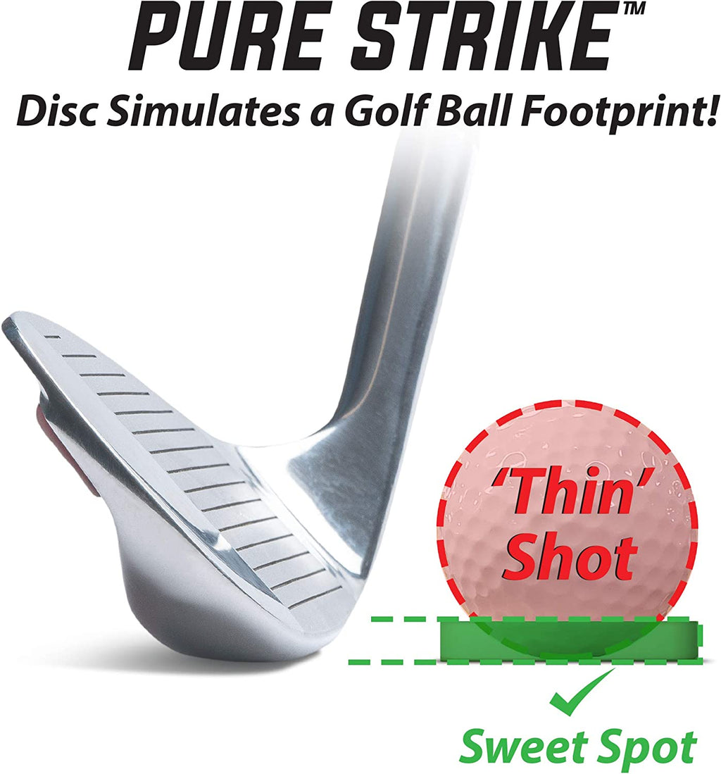 Pure Strike Golf Training Discs 24 Pack | Golf Swing Trainer and Ball Striking Training Aid for Contact, Compression and Swing Path Practice | Indoor and Outdoor Golf Practice Equipment
