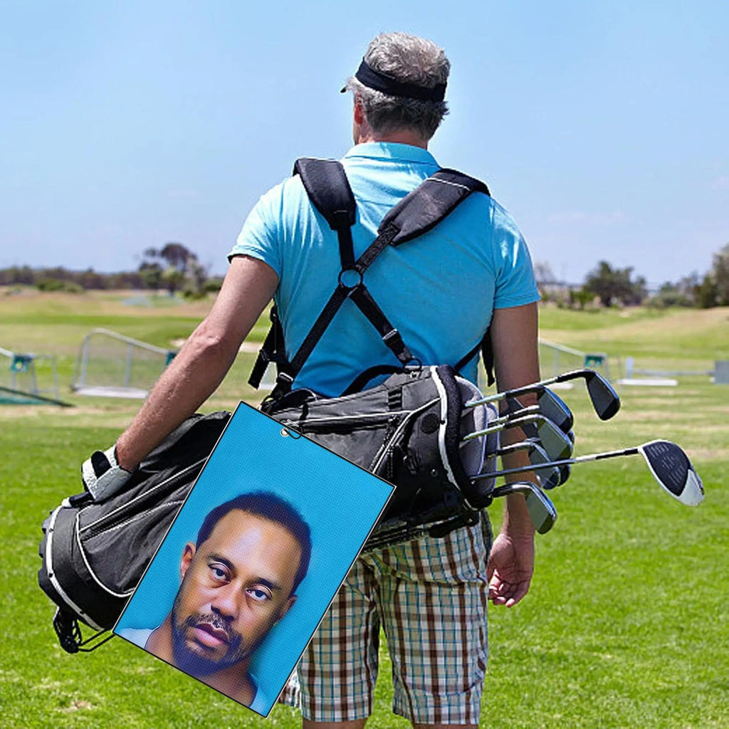 Funny Golf Towel, 4 Counts Printed Golf Towels for Golf Bags for Men & Women, Great Golf Accessories Golf Gift for Men Golfers Dad Boyfriend Husband, Golf Pack, Golf Gift Accessory, Golf Supply