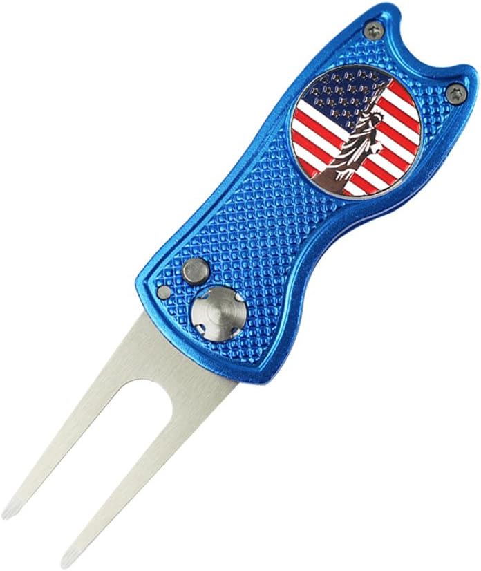 Foldable Golf Divot Tool with Magnetic Ball Marker – Premium Repair Tool