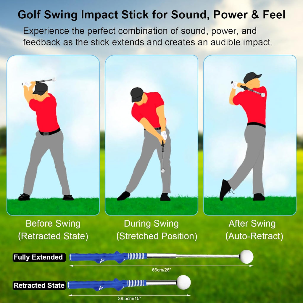 Golf Swing Trainer with Grip Aid & Arm Band (Right-Handed)