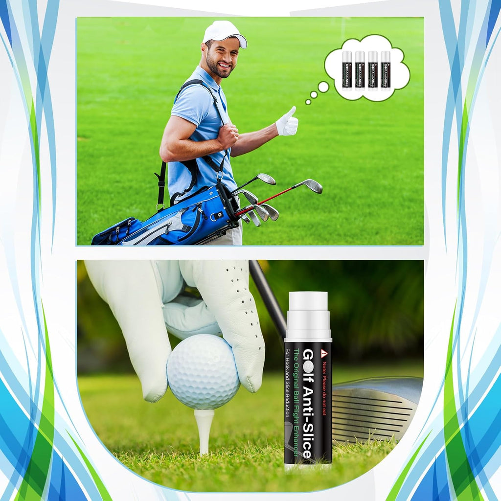 4 Pack Golf Anti-Slice Compound – Club Face Wax for Straighter Shots & Improved Accuracy