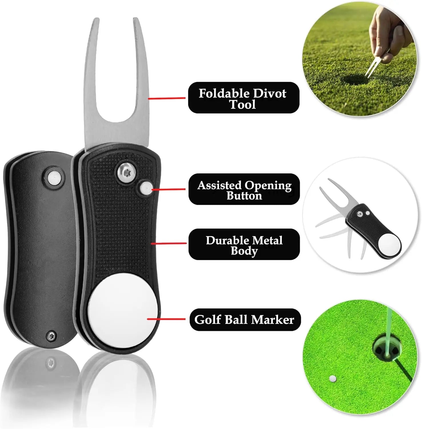 Golf Essentials Kit – 10-in-1 Golf Accessories Set