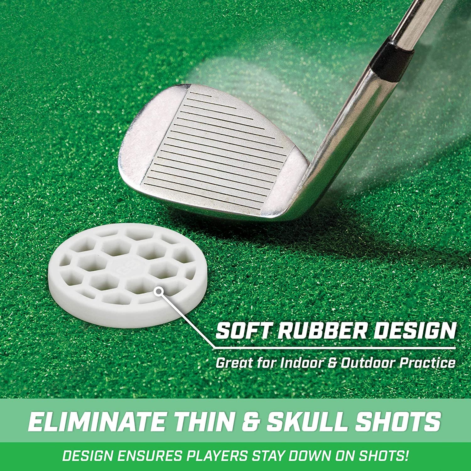 Pure Strike Golf Training Discs 24 Pack | Golf Swing Trainer and Ball Striking Training Aid for Contact, Compression and Swing Path Practice | Indoor and Outdoor Golf Practice Equipment