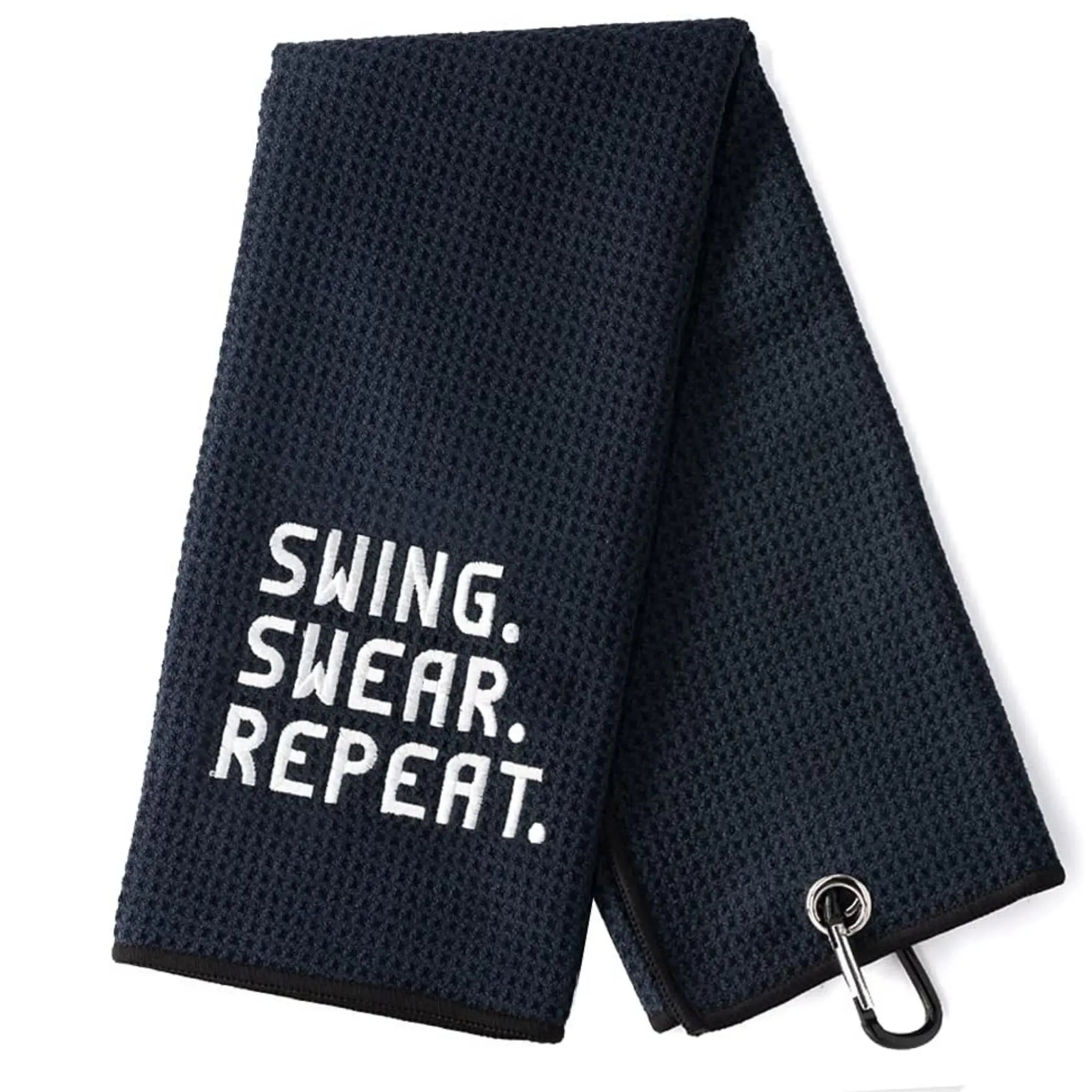 Golf Towel, Golf Accessories for Men & Women, Embroidered Funny Golf Towel, Easy to Clean and Carry Golf Towel, Outdoor Sports Towel, Golf Game Equipment, Golf Gifts, Golf Pack