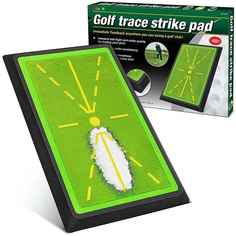 Golf Trace Strike Pad, 1 Set Sequin Golf Hitting Mat, Golf Training Sports Equipment for Indoor & Outdoor, Golf Accessories, Golf Training Accessory, Golf Training Aids, Golf Training Tool, Golf Practice Equipment