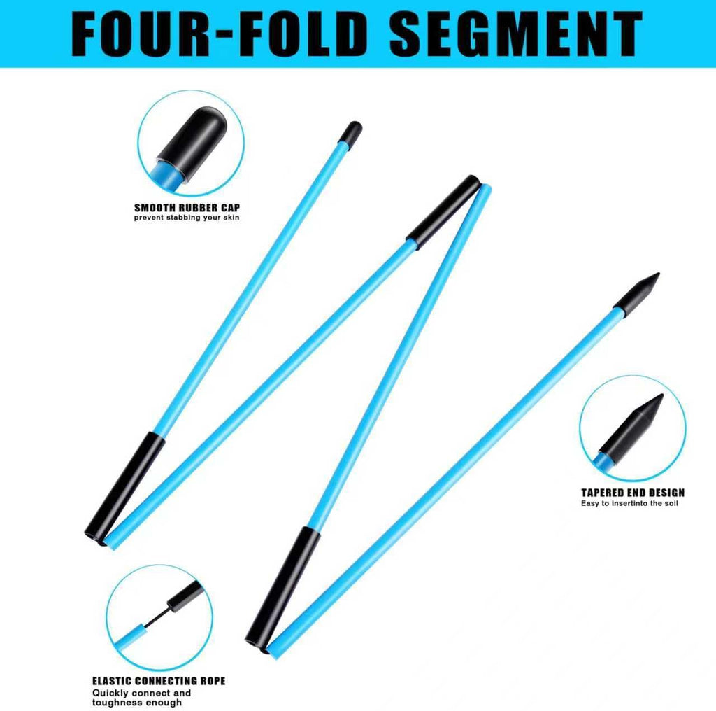 Premium Foldable 40" Golf Alignment Sticks 4 Pack - Posture Correction and Shot Accuracy Golf Training Aid