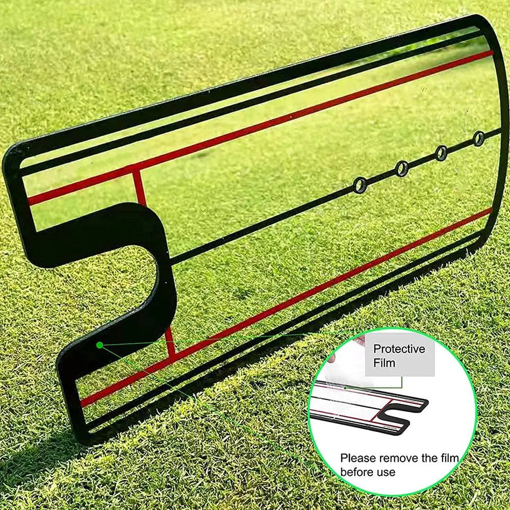 Golf Putting Alignment Mirror, Golf Training Aids, Golf Accessories, Golf Putter, Golf Putting Training Aid, Portable Practice Putting Trainer, Golf Training Tool, Golf Training Accessory, Golf Equipment
