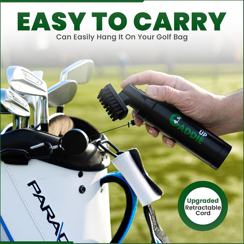 Golf Club Cleaning Brush with Water Spray & Groove Cleaner