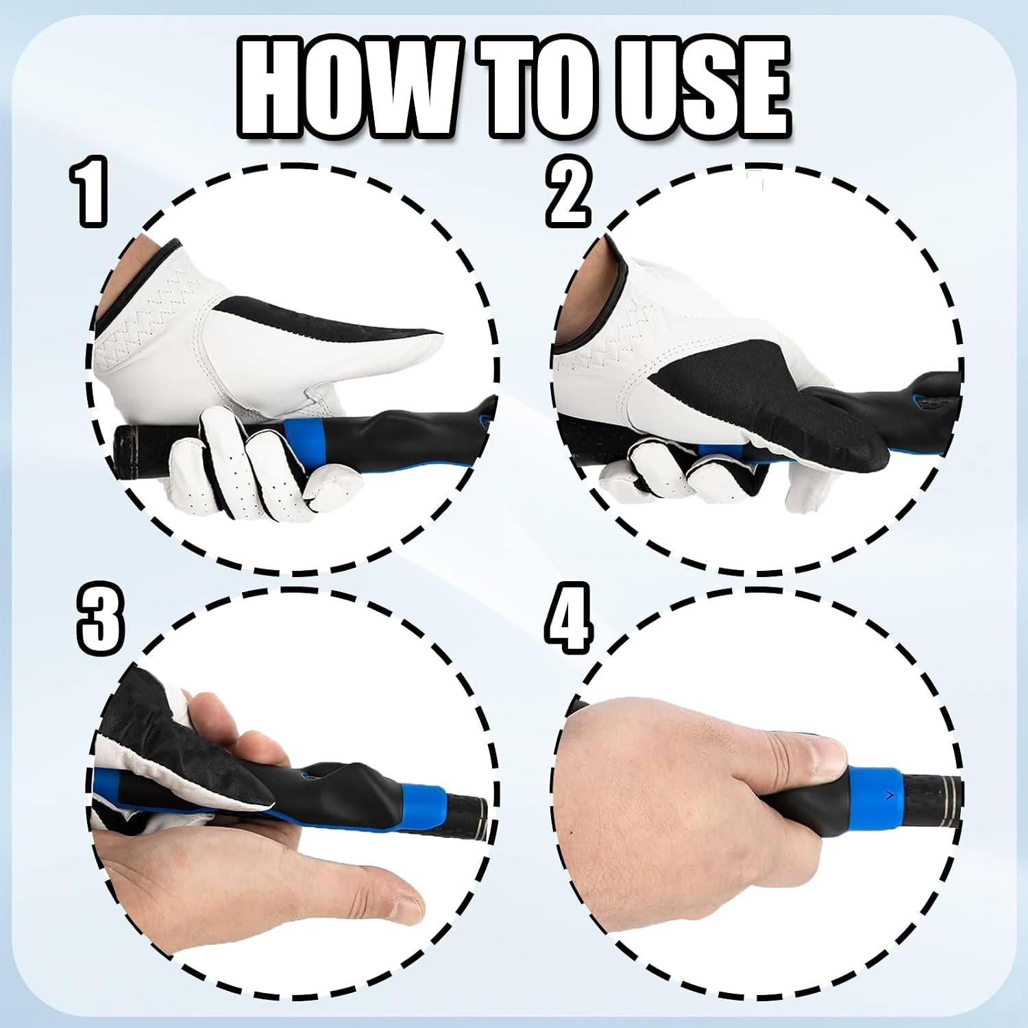 Golf Swing Training Kit – Grip Trainer, Wrist Brace & Arm Band