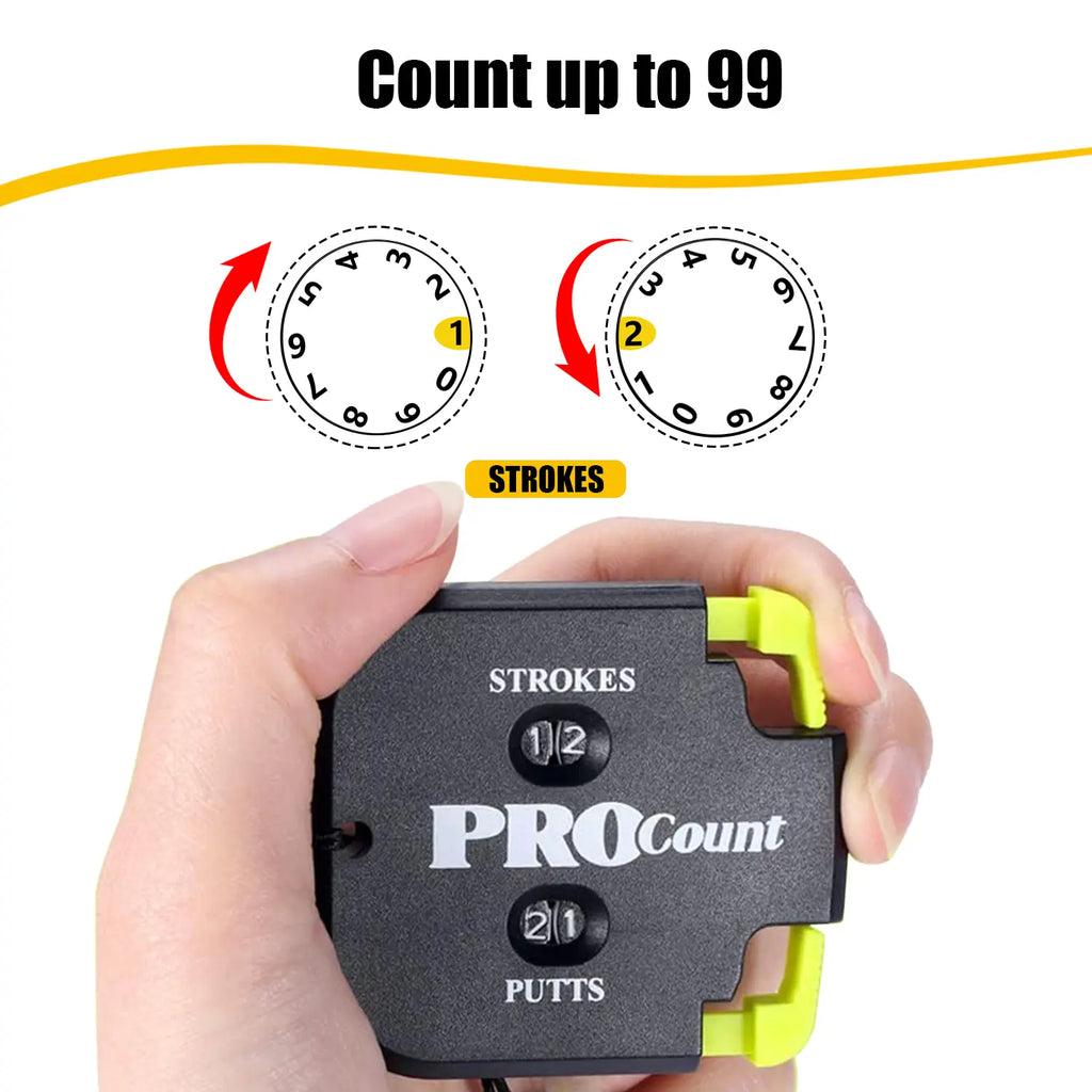 Golf Club Distance Chart & Stroke Counter Set