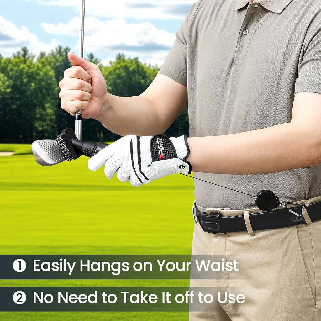 Golf Club Cleaning Kit with Groove Sharpener & Brush