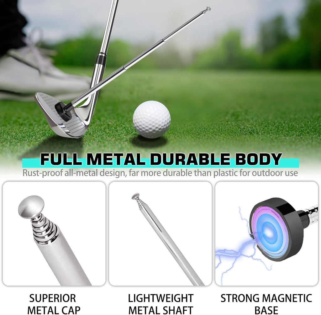 Golf Alignment Rods, Golf Alignment Stick Corrector Lie Angle Tool, Golf Swing Training Aids Aiming Stick - Golf Club Face Aim, Visualize and Align Your Golf Shot