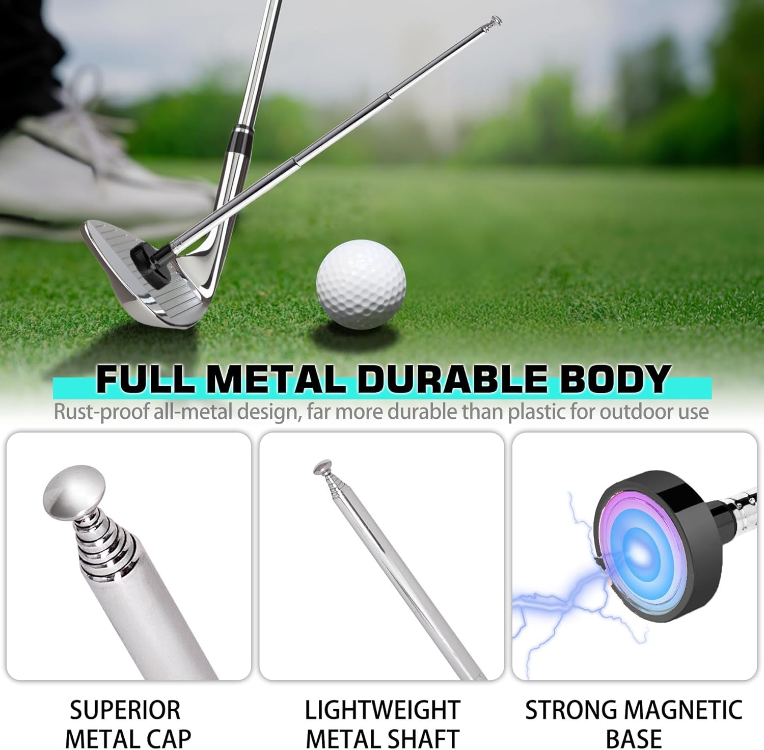 Golf Alignment Rods, Golf Alignment Stick Corrector Lie Angle Tool, Golf Swing Training Aids Aiming Stick - Golf Club Face Aim, Visualize and Align Your Golf Shot