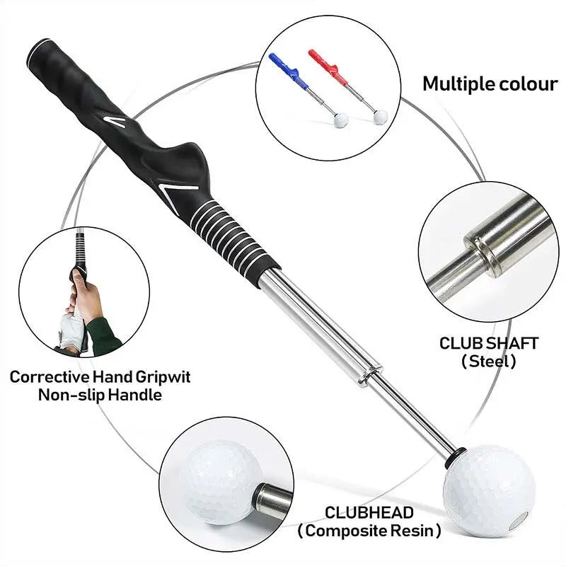 Telescopic Golf Swing Trainer Stick for Tempo & Swing Plane