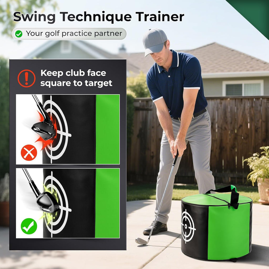 Golf Impact Bag for Swing Training – Heavy-Duty Golf Smash Bag with Target