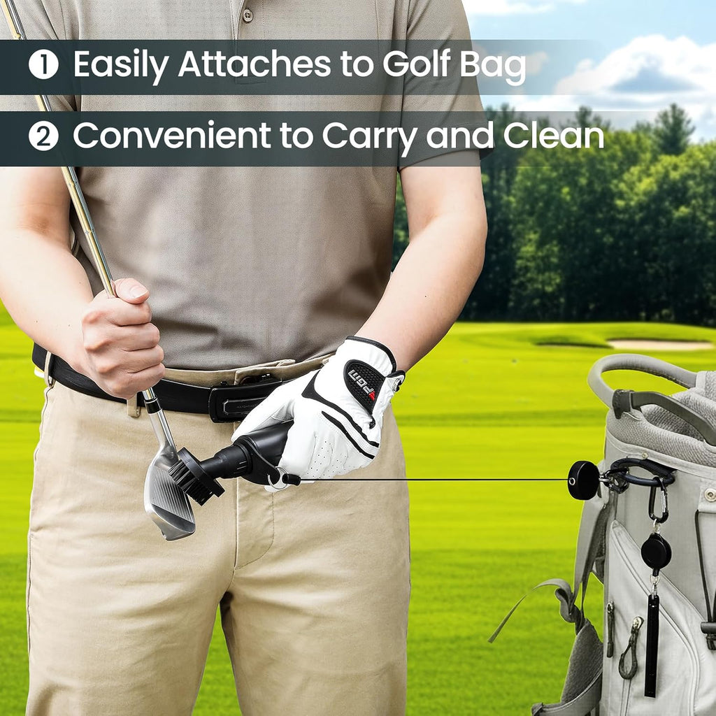 Golf Club Cleaning Kit with Groove Sharpener & Brush