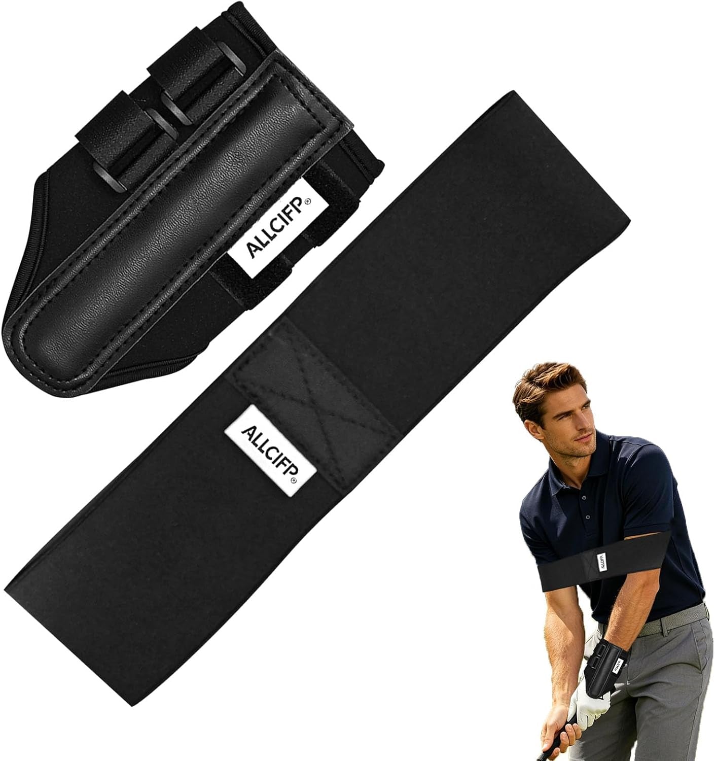 Golf Training Aid Set, Included Golf Wrist Trainer and Arm Connection Band | Classic Design, Fit for Beginner Golf Training
