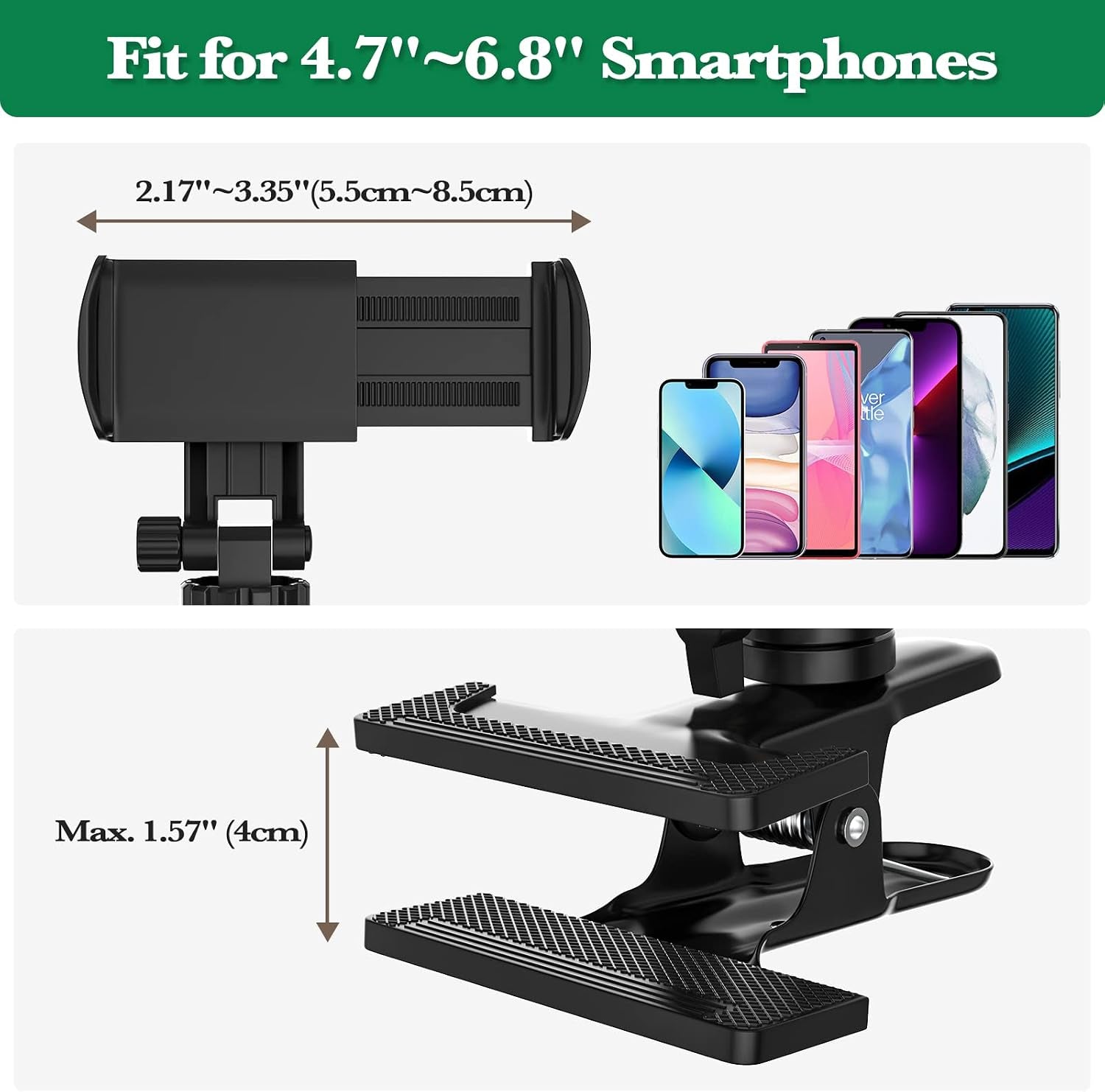 Golf Cart Phone Mount – 360° Adjustable Cell Phone Holder for Swing Recording