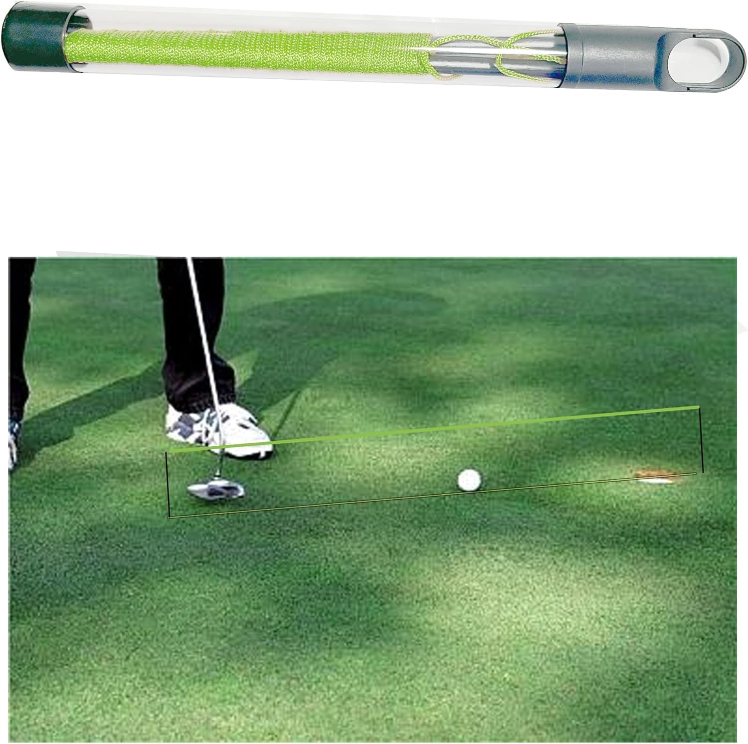 Golf Putting String Guide Line - 10 Ft, Alignment Training Aid, Master Straight and Breaking Putts