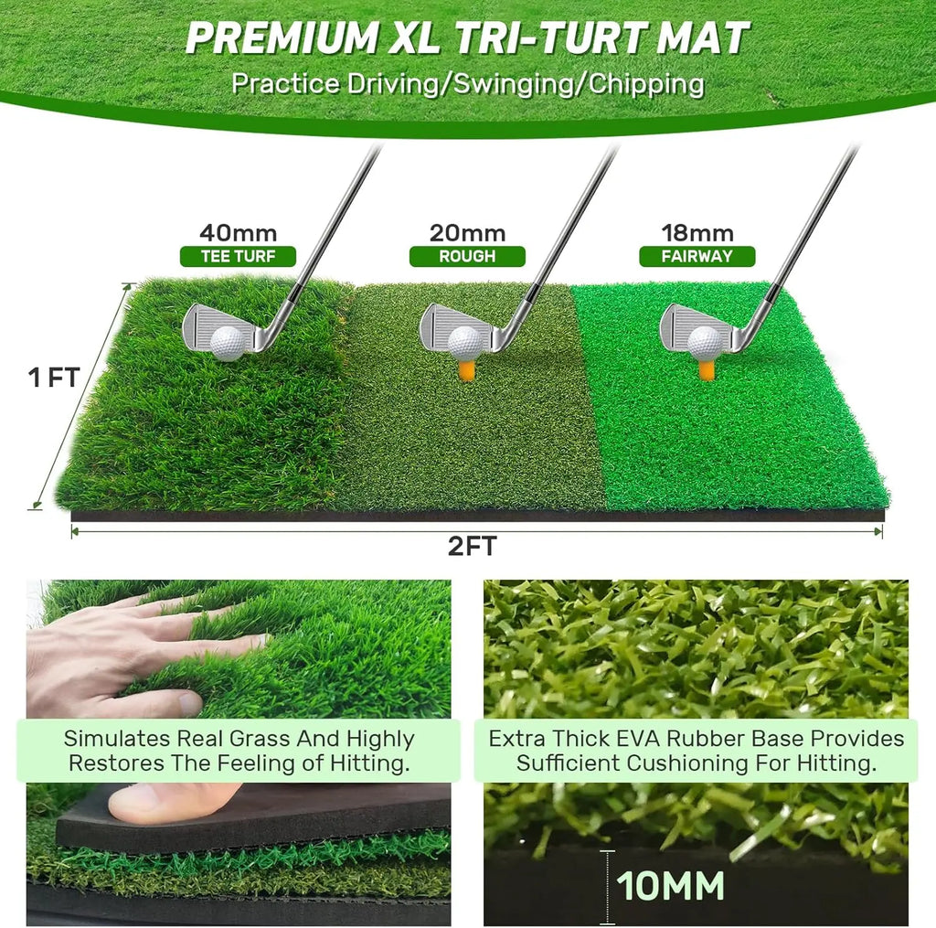 10x7 Golf Practice Net with Mat & Target System