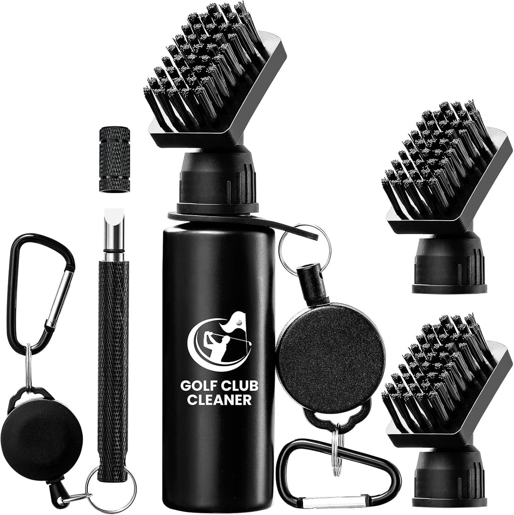 Golf Club Cleaning Kit with Groove Sharpener & Brush