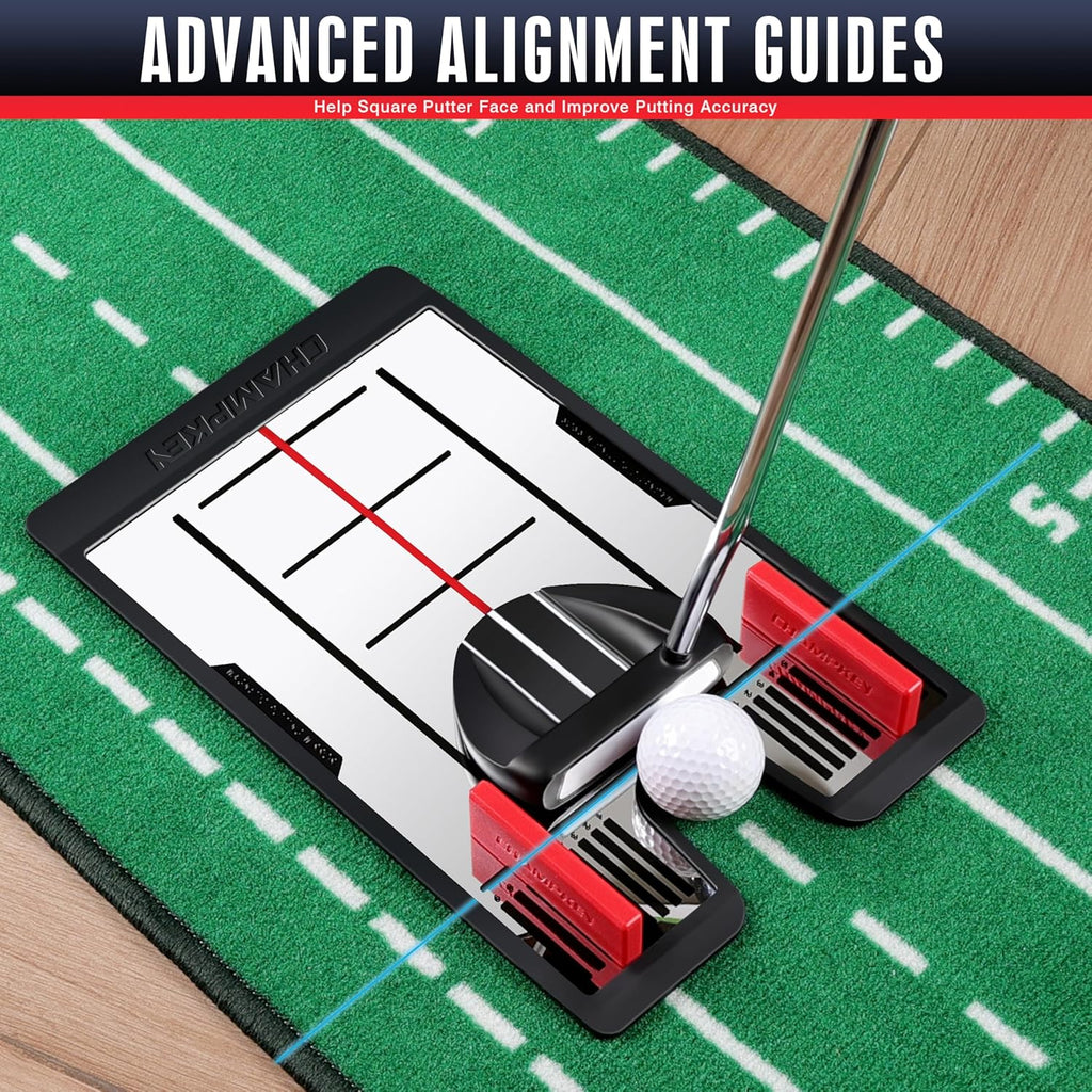 Magnetic Putting Mirror - Alignment Putting Aid for Golf - Professional Putting Thing with Golf Gates Ideal for Indoor and Outdoor Training