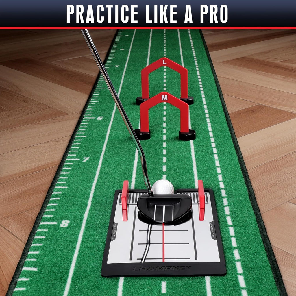 Magnetic Putting Mirror - Alignment Putting Aid for Golf - Professional Putting Thing with Golf Gates Ideal for Indoor and Outdoor Training
