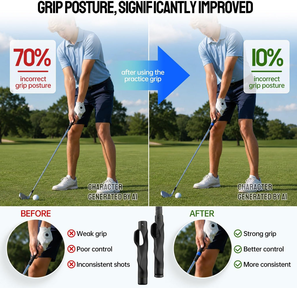 Golf Grip Trainer for Right-Handed Golfers