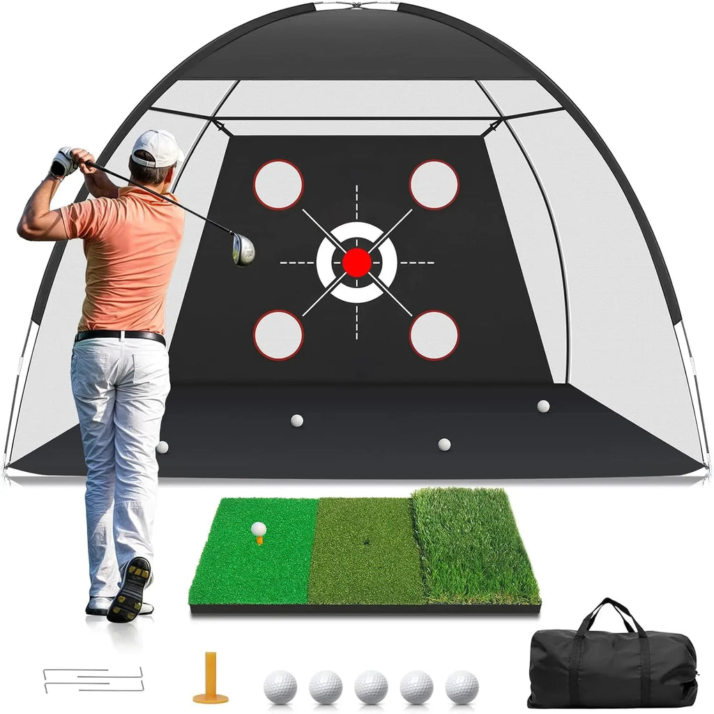 10x7 Golf Practice Net with Mat & Target System