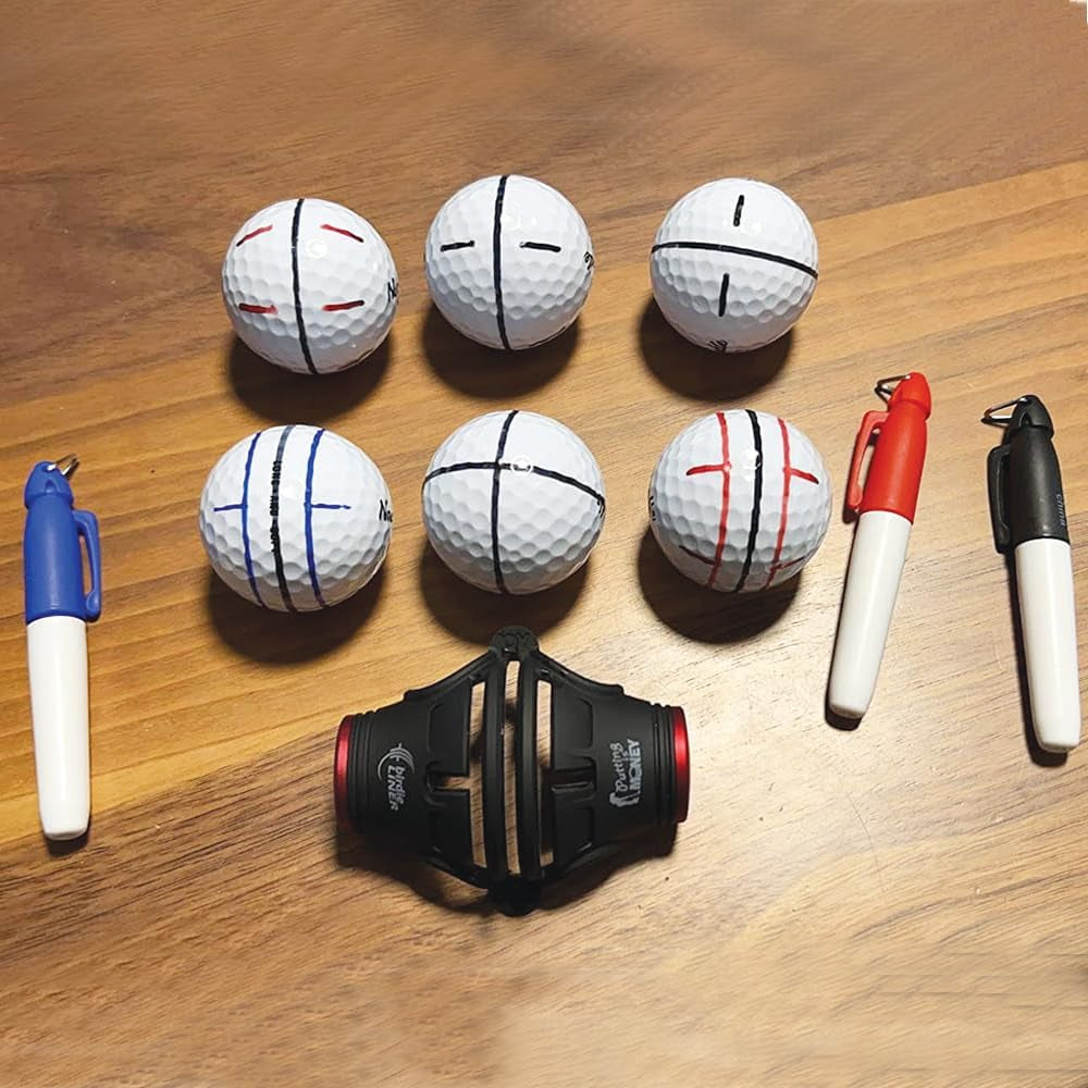 360° Golf Ball Alignment Marker Tool Kit