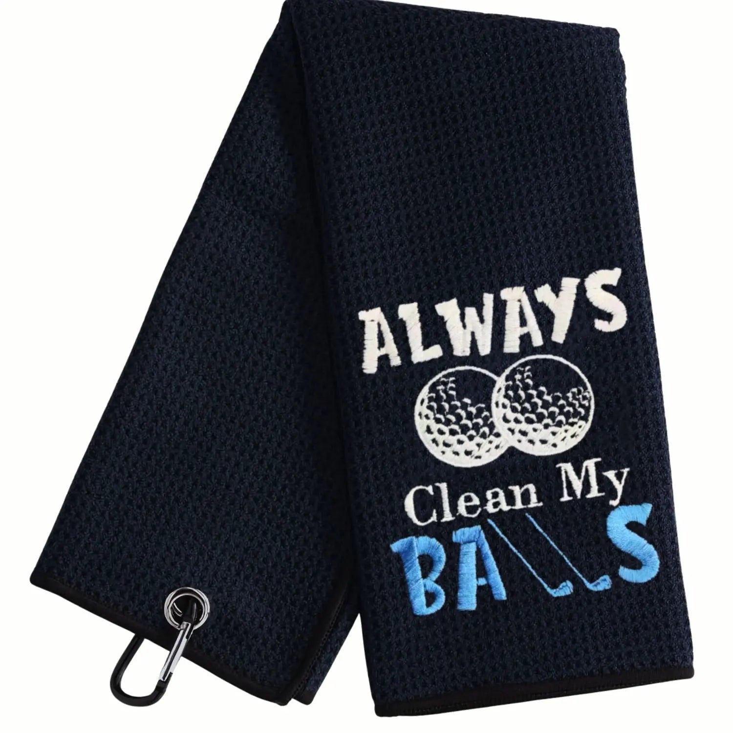 Golf Towel, Golf Accessories for Men & Women, Embroidered Funny Golf Towel, Easy to Clean and Carry Golf Towel, Outdoor Sports Towel, Golf Game Equipment, Golf Gifts, Golf Pack