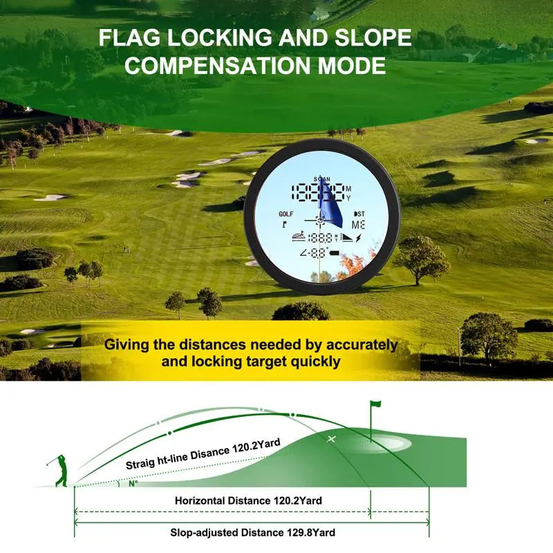 Golf Laser Rangefinder – 1200 Yard Rangefinder with Slope & Magnetic Mount