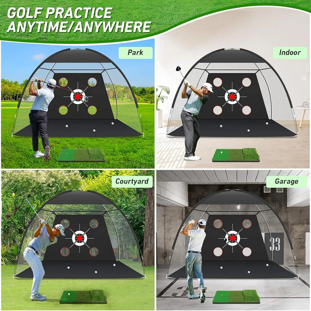 10x7 Golf Practice Net with Mat & Target System