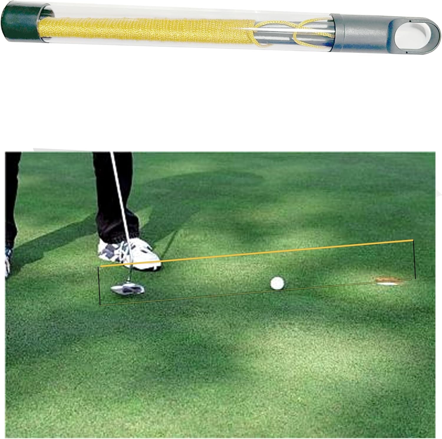 Golf Putting String Guide Line - 10 Ft, Alignment Training Aid, Master Straight and Breaking Putts