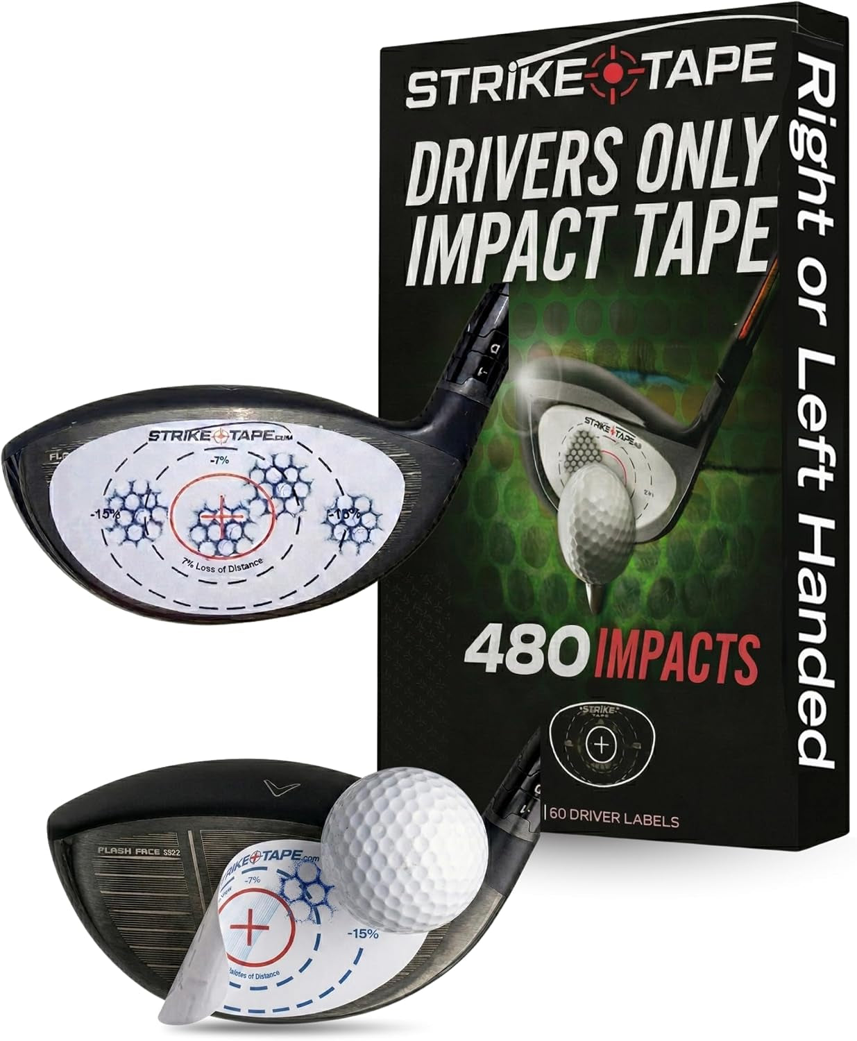 Strike Tape Golf Impact Stickers – Club Face Impact Labels