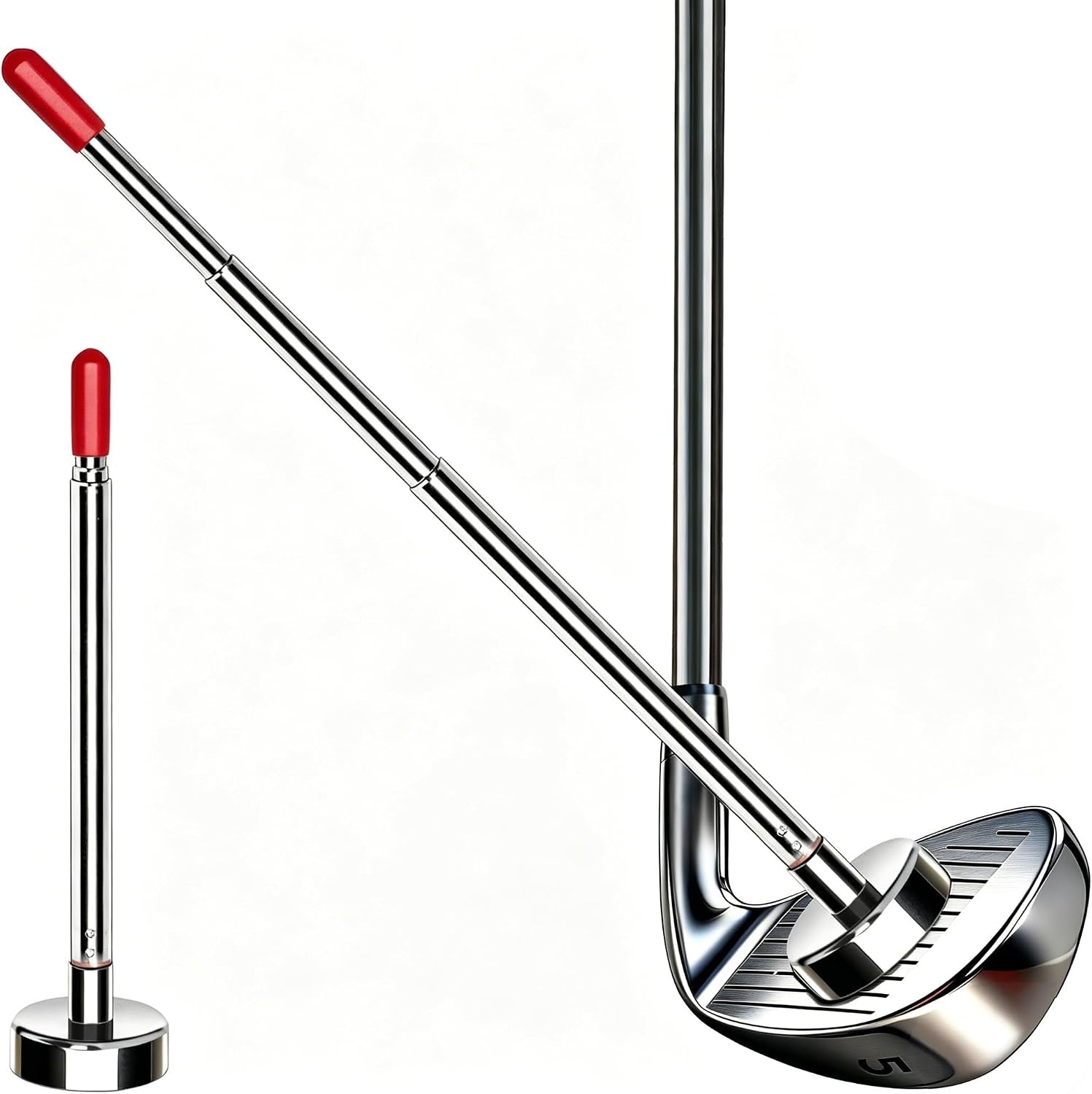 Golf Alignment Rods, Golf Alignment Stick Corrector Lie Angle Tool, Golf Swing Training Aids Aiming Stick - Golf Club Face Aim, Visualize and Align Your Golf Shot