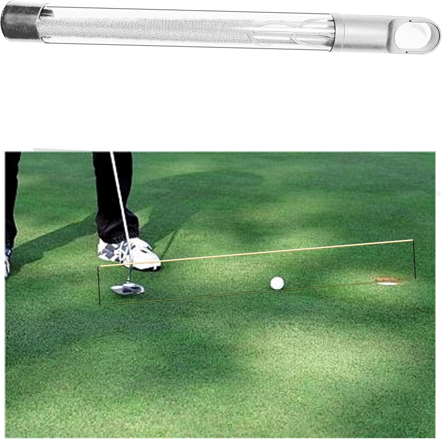 Golf Putting String Guide Line - 10 Ft, Alignment Training Aid, Master Straight and Breaking Putts